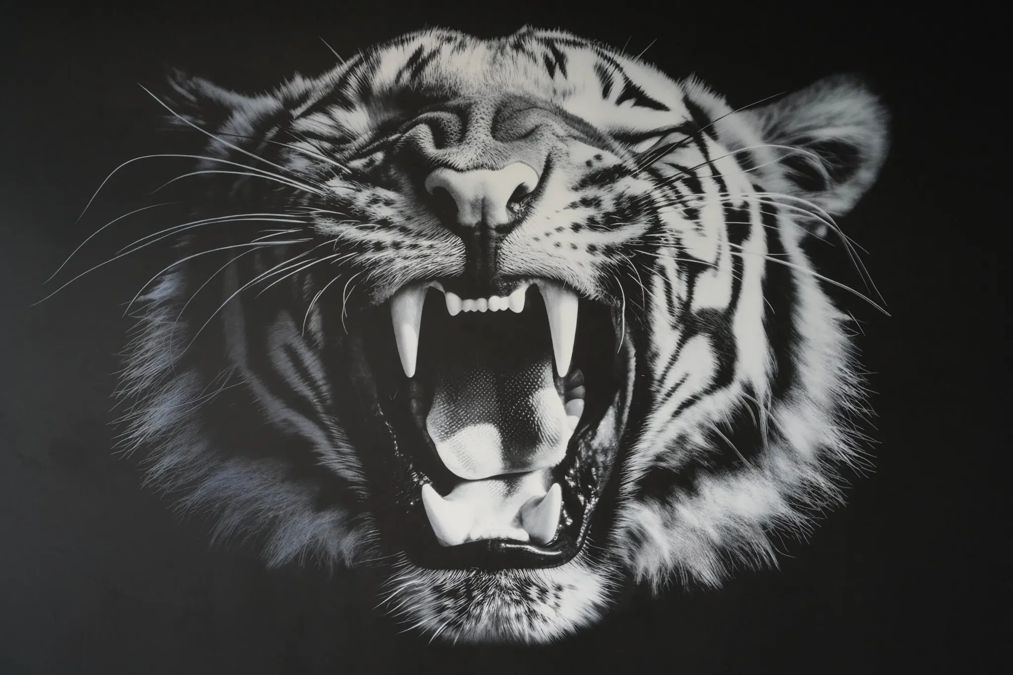 Tiger na temni podlagi